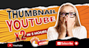 design 2 amazing youtube thumbnail in 5 hours