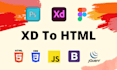 convert xd to HTML, PSD to HTML, figma to HTML responsive design