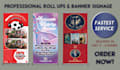 create appealing signage retractable banner, roll up design