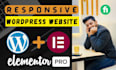 build a responsive wordpress website with elementor pro