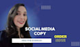 do copywriting social media posts and captions for you