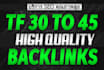 make trust flow 30 plus homepage backlinks