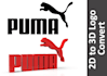 convert 2d logo to 3d design