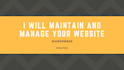 manage or maintain your website