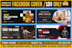 design facebook cover, youtube banner or social media header