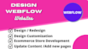 create webflow website design or webflow business website