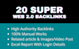 build 20 web 2 0 backlinks