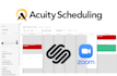 setup acuity scheduling, appointments, booking and squarespace redesign