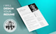 design modern, professional resume, CV, portfolio in canva