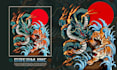 draw japanese art streetwear t shirt design illustration