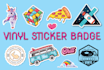 design sticker, badge, vinyl cut, vinyl decals