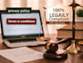 write terms and conditions privacy policy