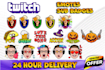 design twitch sub emotes and twitch sub badges