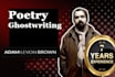 ghostwrite your entire poetry book