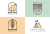 create a logo themed adventure, camping and the ocean