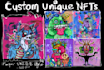 create nft art, nft collection, digital illustration