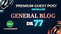 provide dofollow backlink on dr90 general blog