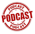 creative podcast logo in high definition with satisfaction