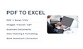 convert PDF to excel