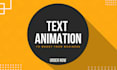 create a video text animation kinetic typography titles and reels after effects