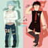 draw two people drawing full body full color