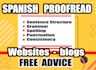 do spanish proofreading check grammar of my website
