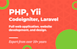 develop website using php, yii, yii2, codeigniter, laravel