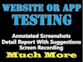 test your app ,review website user and experience design