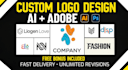 design ai powered custom logo refined in photoshop and illustrator
