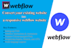 develop a landing page in webflow from figma xd PSD design
