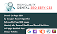 do dental website SEO, high quality service