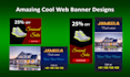 design amazing cool static web banner ad