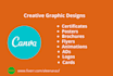 design creative posters and certificates on canva