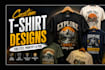 design custom t shirt designs for etsy, printify and pod