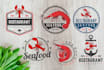 a seafood restaurant crab lobster  clams squid shrimp fish