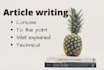 write food science and technology articles
