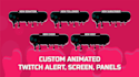 design twitch animated stream overlay, twitch overlay, stream packages