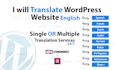 translate english to any language wordpress website