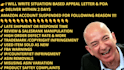 write appeal letter to reinstate or reactivate amazon account