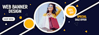 design awesome  looking web banner,  header flyer, fb ads, and cover
