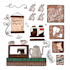 draw 5 illustrations in a simple cartoon freehand style