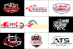 design towing auto trucking, transport, and logistics logo