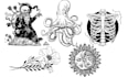 create a unique line art tattoo design
