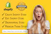 create shopify store and shopify website