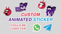 make a cute animated sticker for whatsapp and telegram
