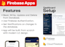 create custom app with firebase backend