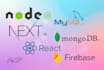 design, build and develop your modern web app using nextjs nodejs mysql mongodb