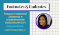 format and edit your footnotes and endnotes