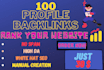 manually create 100 high quality profile backlinks