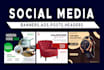 design instagram posts ads, banners, headers, or story